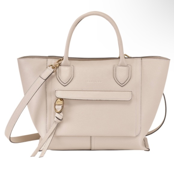 Longchamp Handbags - Longchamp - Mailbox Large Leather Top Handle Bag (Chalk)